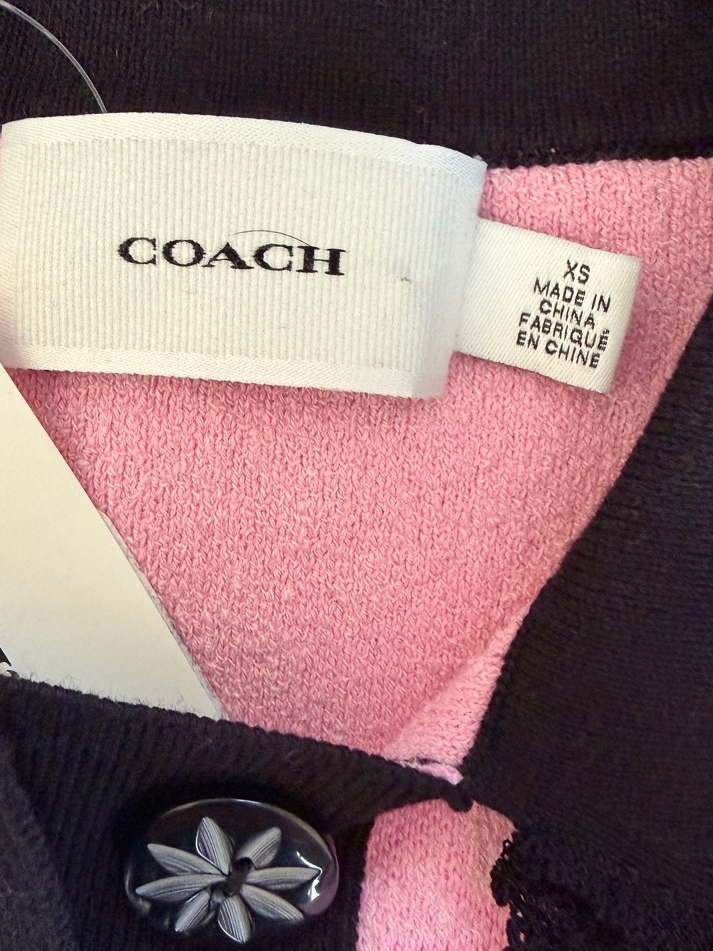 Coach Pink Floral Knit Polo Dress - Picture 7 of 8